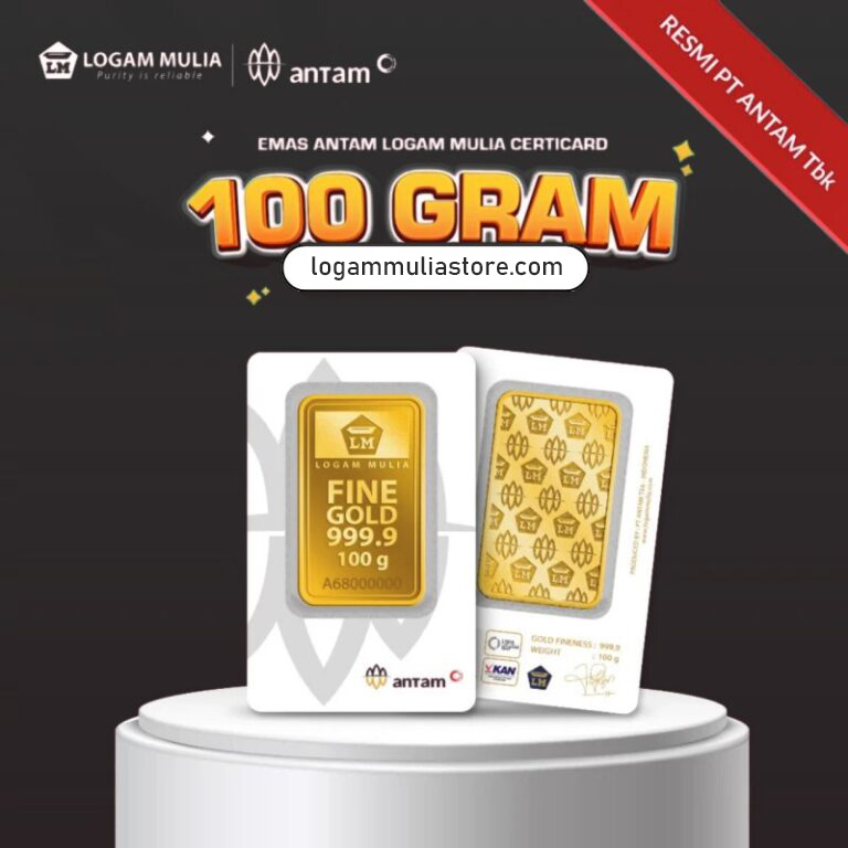 Emas ANTAM Logam Mulia Certicard – 100 gr